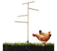 Percha para gallinero - Soporte estable para ramas al aire libre | Entrenamiento de gallinero | Parque infantil para pájaros con base natural para la cría sostenible de patos de pollo y pavos