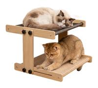 Percha para gatos junto a cama Hamaca flotante de madera para dormir de