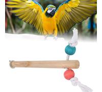 Percha para jaula de pájaros con cuentas de colores y cuerda de algodón (1,5 x 18 cm)