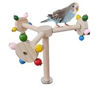 Percha para Jaula De Pájaros, Juguetes para Masticar Pájaros, Juguete De Soporte para Loros, Molino De Viento para Pájaros con Rompecabezas Interactivo Y Bolas para Montaje En Jaula Y Estimulación
