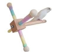 Percha para Jaula de pájaros | Perchas para periquitos | Soporte Giratorio de Madera de 360 Grados para jaulas de Interior, pajareras al Aire Libre, gallinero, portadores de Viaje