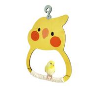 Percha para Loro | Juguete para Jaula de pájaros y periquitos | Perca de Madera Natural y Accesorio para mascar para Pico Colorido - Ejercicio lúdico para periquitos, Conures e inseparables