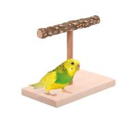 Percha para loros, 20 x 12 x 18 cm, soporte de mesa de madera natural, juguete de ejercicio para pájaros, juguete de entrenamiento de molienda, percas de cacatúas de mesa para peones, pájaros del amor