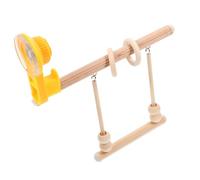 Percha para Loros de Madera Ventosa, Resistente y Antideslizante | Pájaros y Loros, Soporte de Entrenamiento y Escalada, Accesorio de Jaula Sujeción Firme