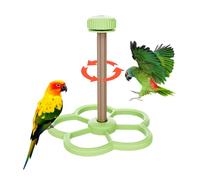 Percha para Loros | Juguete Molino de Viento Inteligencia Loros,Accesorio de jaula de lijado Garras para Conures Calopsittes Periquitos Diamantes Ventana Interior