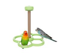 Percha para loros, juguete molino de viento inteligencia loros, percha de actividad lúdica para jaula de ventana interior, periquitos, calopsittes Conure Cacatúa