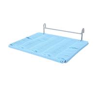 Percha para Loros Plataforma de Entrenamiento, Azul | Textura Trenzada Tipo Ratán, Estructura Baja, para Jaulas y Mesa, Ayuda al Equilibrio de Aves