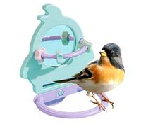 Percha para Pájaros con Espejo, Diseño Que Ahorra Espacio, 14,5 X 10,8 Cm, Percha para Pájaros, Rama para Gallinero para Mascotas, Exterior De Agarre Cómodo, para Cacatúas, Periquitos, Agapornis