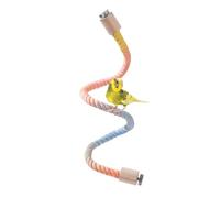 Percha para pájaros, Cuerda Plegable para Loros en Jaula, Soporte para Columpios de pájaros, Perchas para cacatúas, periquitos, agapornis y pinzones