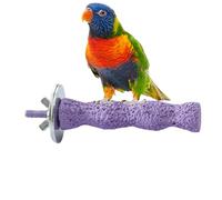Percha para Pájaros - Resina De 3,54 Pulgadas | Soporte para Percha para Loros | Piedra De Molienda Molar para De Dientes De Calcio para Loro | La Varilla Texturizada Soporta Una Base Cómoda Y Un