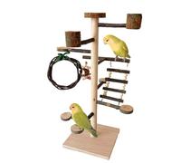 Percha para pájaros sobre soporte, juguetes de madera para pájaros y accesorios de jaula, percha de juego y ejercicio para inseparables - para Conures periquitos y antiseparables