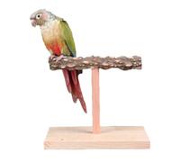 Percha Para Pájaros - Soporte De Madera Natural En Forma De T | Juguetes Para Moler Y Entrenar Para Loros, Periquitos Y Pinzones. Percha Estable Para Mesa, Ejercicios Para Pájaros, Jaula Interior, Cui
