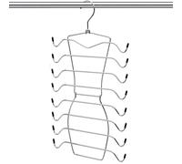 Percha para parte superior del tanque - Soporte antideslizante para sujetador deportivo | Organizador giratorio de 8 capas | Estante de almacenamiento de armario de metal, soporte de pantalla de cami