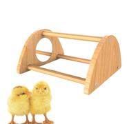 Percha para pollitos - Percha educativa para pollos, soporte de entrenamiento con espejo para gallos pequeños de madera