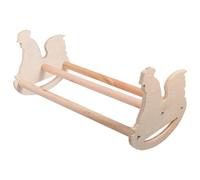 Percha para Pollos Forma de Gallina, Estante de Pie de Madera | Color Caqui, Uso en Coops, Diseño Versátil, Ayuda a Mantener y Uñas, para Aves y Gallinas