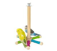 Percha para - Soporte para ejercicios interactivo de madera | Juguete de actividad giratorio | Para animales pequeños y medianos, descansados, gastar energía, combate el aburrimiento, accesorio natur