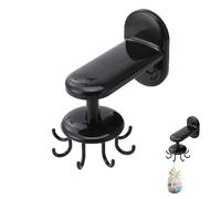 Percha para utensilios de cocina, almacenamiento de rotación de 360 grados, colgador de almacenamiento de utensilios, para el hogar, apartamento, granja, cocina, debajo del gabinete, tazas, toallas