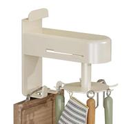 Percha para utensilios de cocina - Ganchos de cocina giratorios para pared, sin taladro, estante de almacenamiento giratorio para cucharas, tabla de cortar, toallas, amantes de la cocina, propietarios