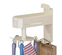 Percha para utensilios, estante giratorio para utensilios, negro, función de montaje en pared, almacenamiento adhesivo de utensilios de cocina, diseño sin taladro, uso para los amantes de la