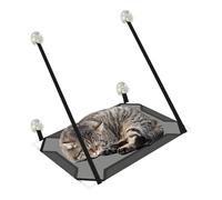 Percha para ventana de cama para gatos: acogedora cama para ventana, soporte de ventosa fuerte | Ofrece un lugar elevado para tomar el sol, proporciona visión al aire libre, libera espacio en el suelo
