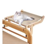 Percha para ventana para gatos, cama con ventana para gatos, asiento para gato con ventana que ahorra espacio, asiento de acero inoxidable, cesta para mascotas para gatos y gatitos para mesita de