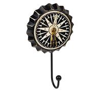 PERCHA Pared Vintage chapa botella BRUJULA Retro 110x190MM