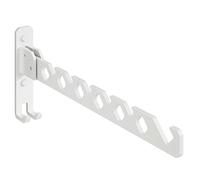 Percha Plegable de Aleación de Aluminio, Gancho de Pared para Ropa, Utilizado en Balcones, Baños, Pasillos (Blanco)