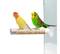 Percha Portátil De Pájaro Con Soporte | Soporte Portátil Seguro Con - Percha Para Pájaro En Ventanilla De Coche | para Cacatúas, Guacamayos, Agapornis, Interior, Exterior, Jaula, Valla, Baño, Coche, V