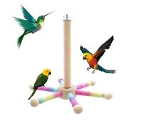 Percha sobre soporte para pájaros | Rueda de ejercicio para pájaros resistente a la masticación | Giratorio para, para inseparables Conures Calopsittes Guacamayos Periquitos
