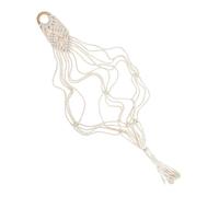 Percha Tejida de Algodón y Lino para Ukelele, Colgador de Pared | Diseño Macramé Simple y Elegante, Uso en Hogar o Jardín, Color Beige, Sujeción Estable
