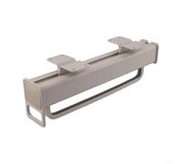 Percha telescópica para ropa eficiente organización de armario con deslizadores de rodamiento de bolas suaves (gris, 30 cm)