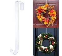 Percha transparente para corona, ganchos para puerta, decoración de Pascua, Halloween, Navidad, letrero de bienvenida para puertas delanteras interiores y exteriores, organizador delgado para el hogar