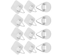Perchas Adhesivas para Platos de Pared, Plástico Blanco, 60 Piezas