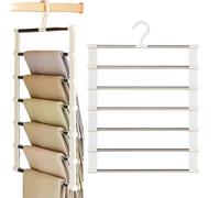 Perchas Ahorradoras De Espacio | Perchero Plegable De 6 Capas - 2 Piezas De Percheros para Prendas De Vestir - para Vaqueros Pantalones Falda Armario Dormitorio Residencia
