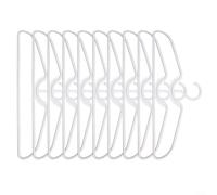 Perchas antideslizantes de cuello corto 5/10/20 unidades de plástico ligero ahorro de espacio organizador de armario para camisas, vestidos, chaquetas, blusas blancas (10 piezas)