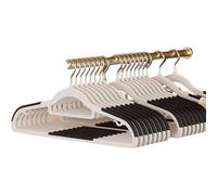 Perchas Antideslizantes para Ropa, Perchas de Metales Ahorro de Espacio Resistentes, Perchas Metálicas con Muescas Redondas Que No Dejan Marcas, para Trajes, Chaquetas y Camisas