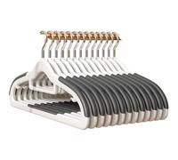 Perchas Antideslizantes para Ropa, Perchas de Metales Ahorro de Espacio Resistentes, Perchas Metálicas con Muescas Redondas Que No Dejan Marcas, para Trajes, Chaquetas y Camisas