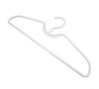 Perchas de cuello corto que ahorran espacio, perchas antideslizantes sin hombros, 20 ganchos de plástico blanco para una ordenación eficiente del armario y máximas soluciones de almacenamiento.