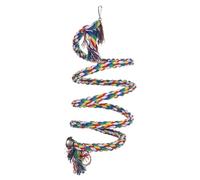 Perchas de cuerda para jaulas de pájaros, accesorios coloridos a prueba de mordeduras para mascotas, cuerda de algodón multicolor para pájaros pequeños, grandes, medianos, canarios, periquitos