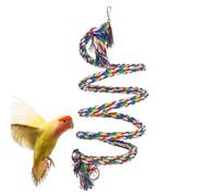 Perchas de cuerda para jaulas de pájaros, accesorios coloridos a prueba de mordeduras para mascotas, cuerda de algodón multicolor para pájaros pequeños, grandes, medianos, canarios, periquitos