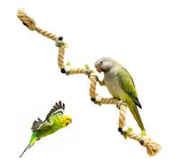 Perchas de cuerda para jaulas de pájaros, juego de escalada y mordeduras, perca de cacatúas para ejercicio muscular de piernas, del estrés de periquitos y agapornis, prevención del aburrimiento