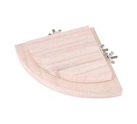 Perchas de Jaula de Pájaros en Forma Abanico Madera: Plataformas Soporte Ecológicas 2 Piezas para Loros, Hámsters y Pequeñas Mascotas-diseño Ahorro Espacio