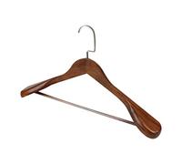 Perchas de madera maciza perchas de madera traje ancho - hombro abrigo de alta calidad hogar & organizadores organizador cubo de basura (B, talla única)