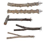 perchas de madera natural para pájaros, ideales para cacatúas, canarios, periquitos y agapornis.