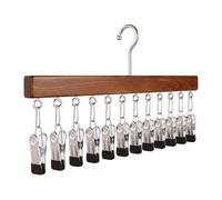 Perchas De Madera para Pantalones: Diseño De Clip De Larga Duración, Percha para Pantalones | Perchas para Pantaloness De Yoga, Clip para Pantaloness Vaqueros, Faldas, Sombreros, Bufandas