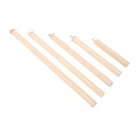 Perchas de Madera para Periquitos Tornillos, Set de 5 | Jaula y Entrenamiento, Diseño Montado Arandelas y Tuercas, Tono Caqui Natural