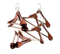 Perchas de Madera para Trajes 8 Piezas Perchas de Madera para Hombros Anchos con Barra Antideslizante para Pantalones Percha de Madera Lisa de Alta Resistencia Superficie Lisa (Color : A, Size : 40*