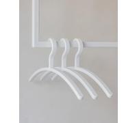 Perchas de metal Metallbude FAY - Juego de 3 en blanco - Perchas de plástico - Diseño moderno y que ahorra espacio - Material ligero - 46 cm