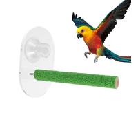 Perchas de pájaros | de Percha de pájaros Loro con Taza de succión | Percos de Ducha de pájaros Resistentes al bocado portátil, Periquito, Puta de cacatúa para la Ventana al Aire Libre de Vidrio