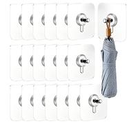 Perchas de pared sin clavos, ganchos autoadhesivos resistentes sin taladro, para azulejos del hogar, vidrio, ladrillo, hormigón, al aire libre, baño, arte de pancarta de fotos